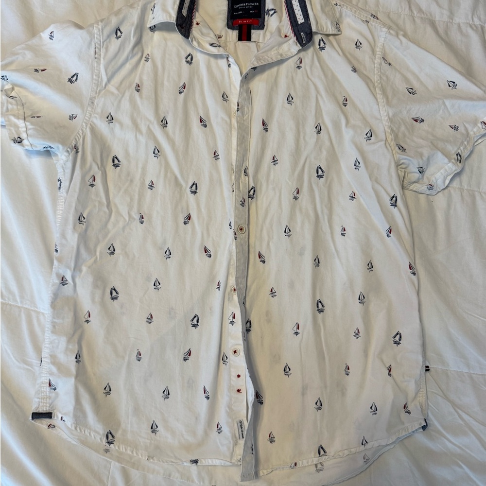 Denim & Flower Nautical Print Shirt
